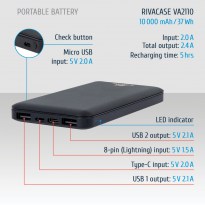 VA2110 (10 000mAh) portable rechargeable battery
