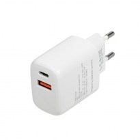 PS4192 WD4 wall charger white 20W PD/QC 3.0/ 1 USB-C + USB-A, with Type С-Type C cable