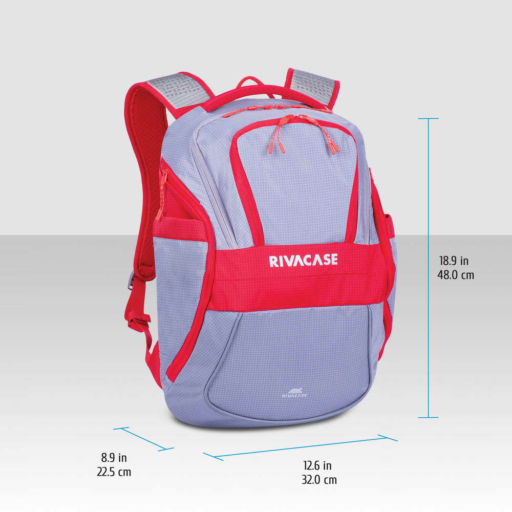 5225 grey/red 20L Laptop backpack 15.6