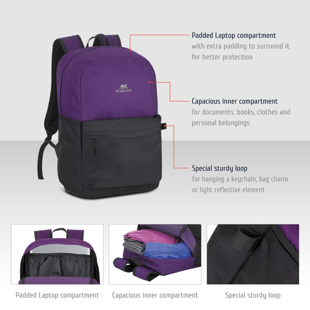 5560 signal violet/black 20L Laptop backpack 15.6