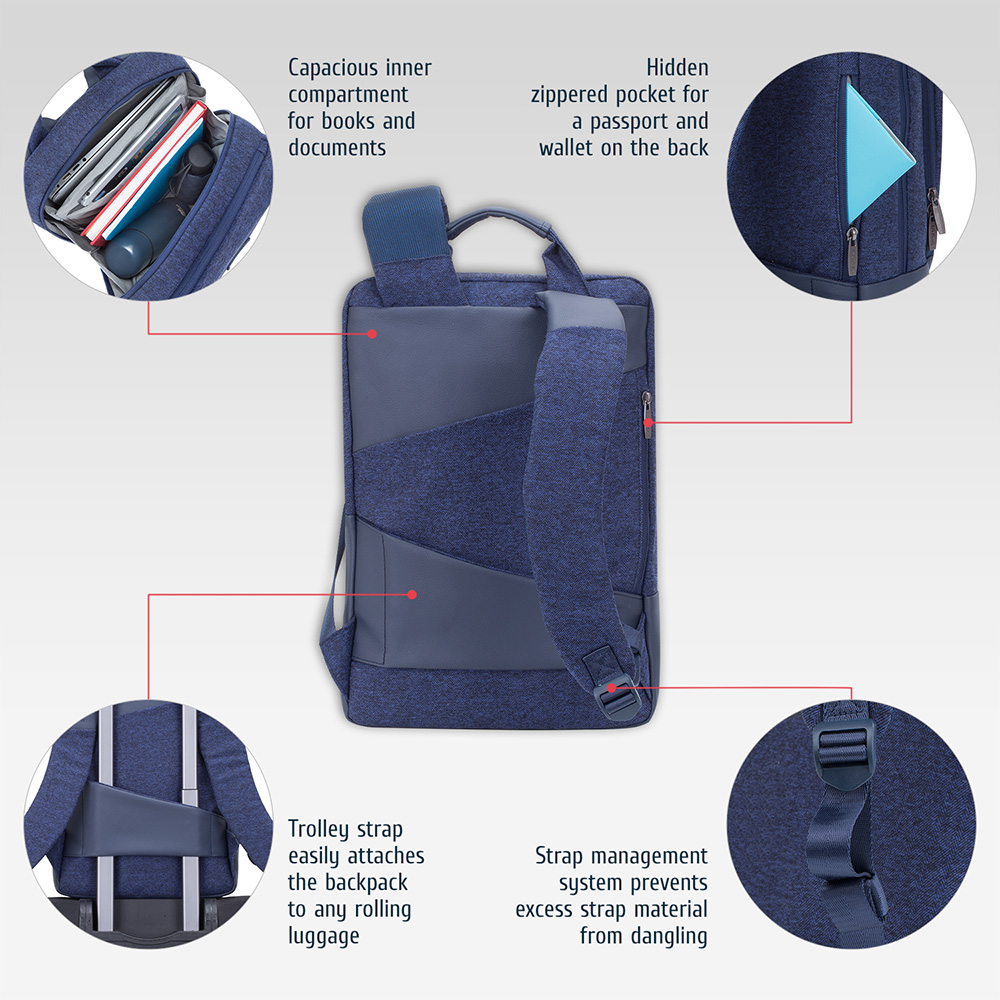 7960 blue MacBook Pro and Ultrabook backpack 15.6