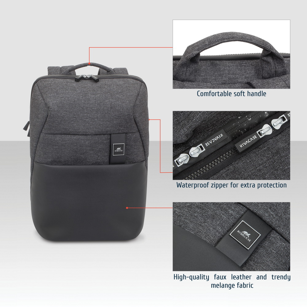 8861 black mélange MacBook Pro and Ultrabook backpack 15.6