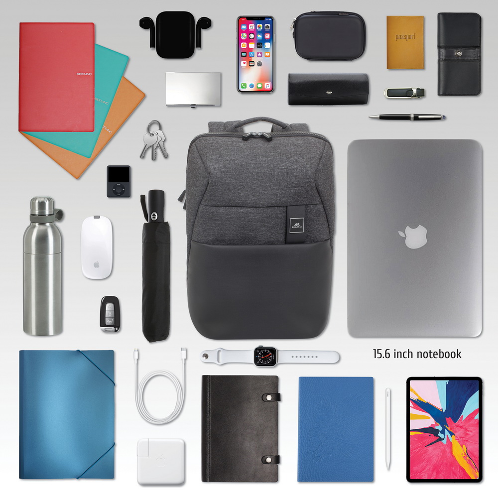 8861 black mélange MacBook Pro and Ultrabook backpack 15.6