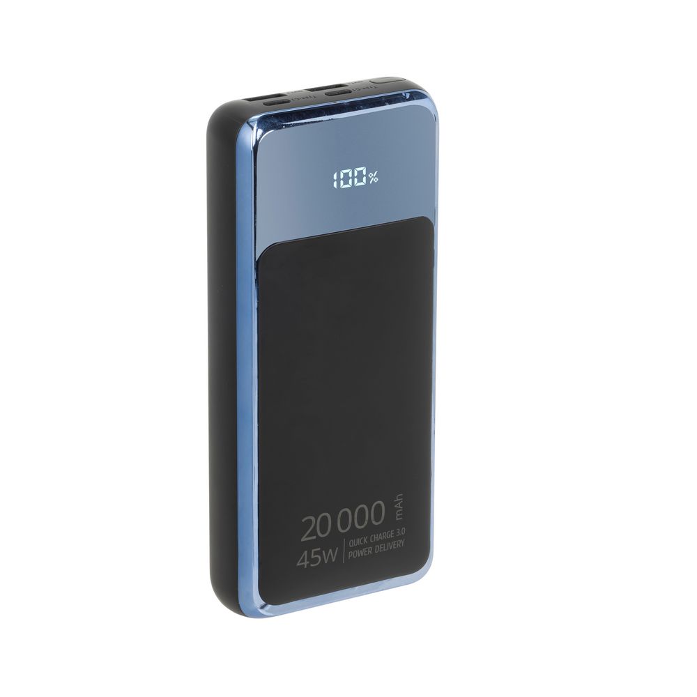 VA1075 (20000 mAh), black EU, QC/PD 45W portable battery with LCD, for laptops