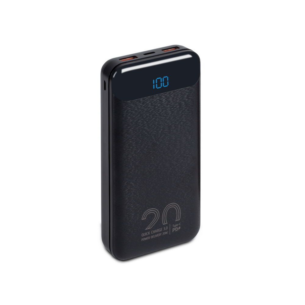 VA2580 (20000mAh) black, QC/PD 20W, LCD, portable battery