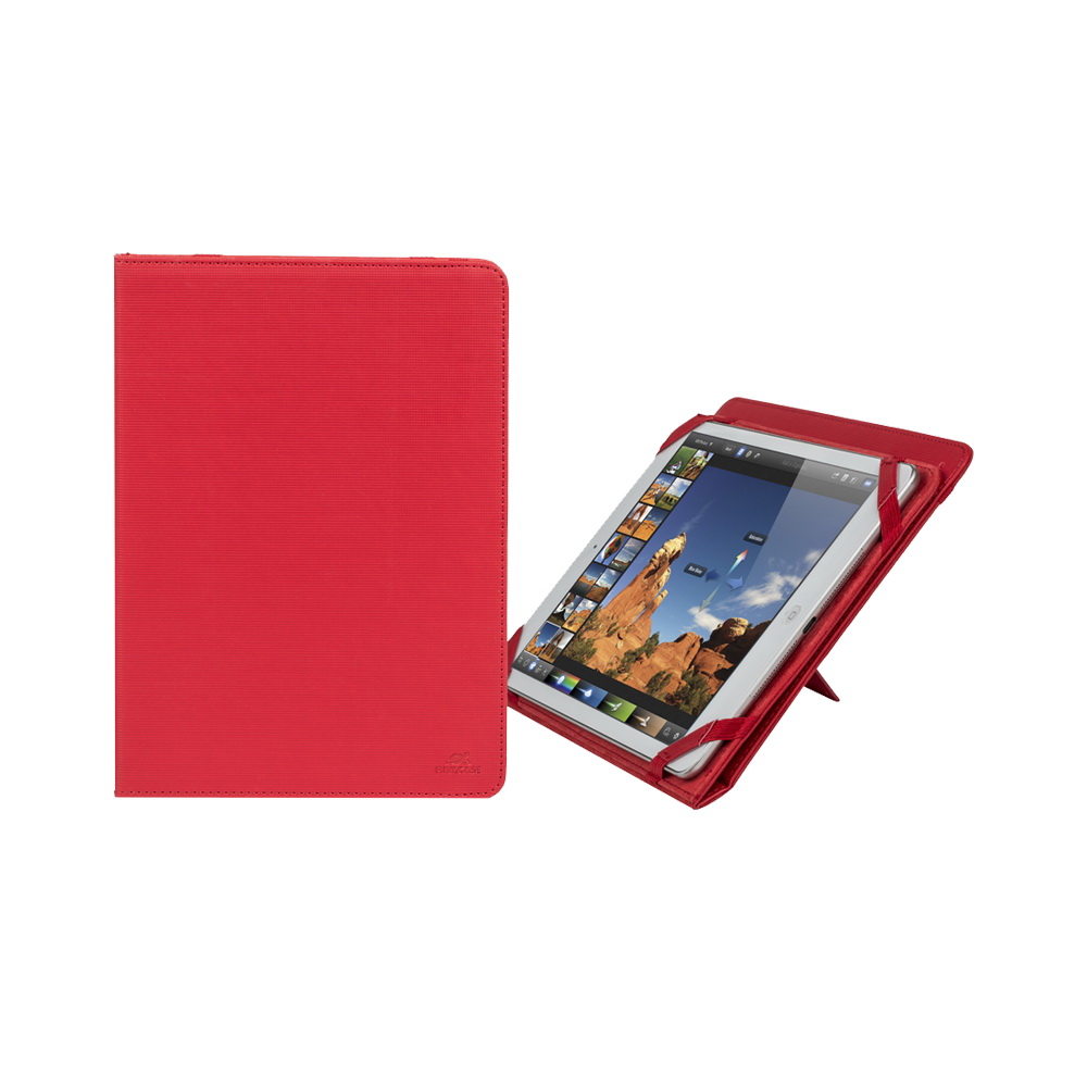 3207 red kick-stand tablet folio 10.1