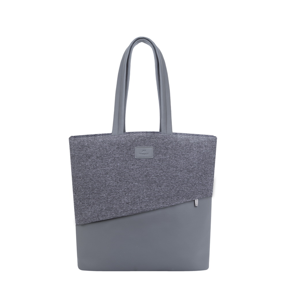 Light Grey soft felt compact casual tote bag