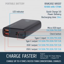 VA1037 (10000mAh) QC/PD portable rechargeable battery