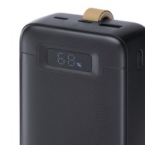 VA1083 (30000 mAh), Nera EU, batteria portatile PD 65 W con LCD, per laptop