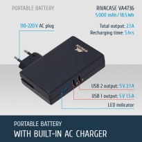 VA4736 RU rechargeable battery with built-in wall charger
