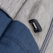 7567 grey/dark blue рюкзак для ноутбука 17.3''