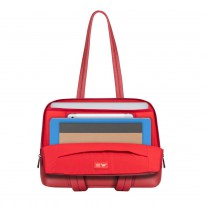 8992 (PU) rouge, le sac à main pour ordinateur portable jusqu'à 14