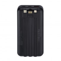 VA2221 (20000 mAh) black, QC/PD 3 built-in cables