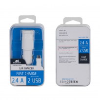 VA4222 WD1 EN car charger (2 USB /2.4 A), with Micro USB data cable
