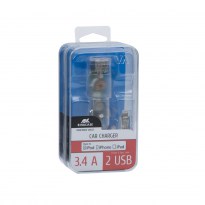 VA4225 TD2 car charger (2 USB / 3,4 A), with MFi Lightning cable